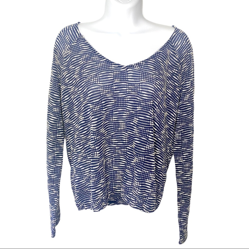 NWT Sanctuary Blue White Blouse Edgy Top